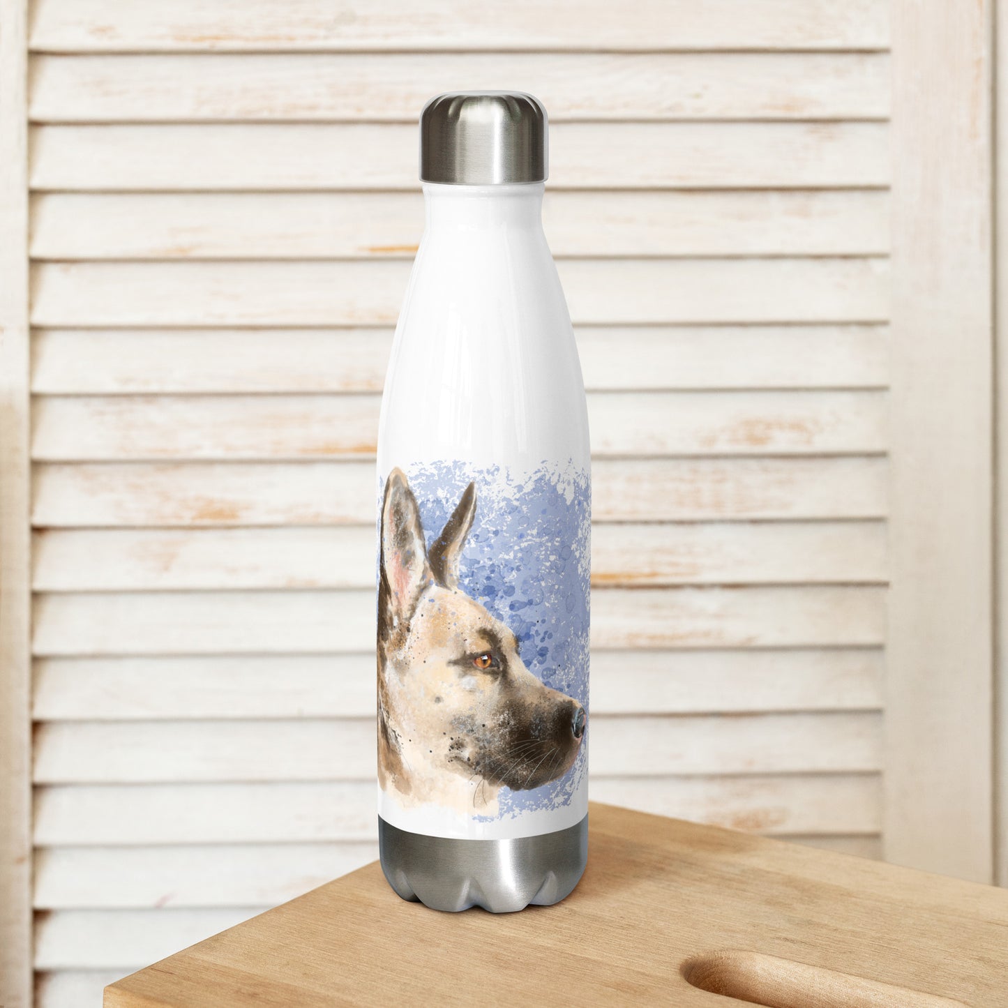 Alert German Shepherd Stainless Steel Water Bottle