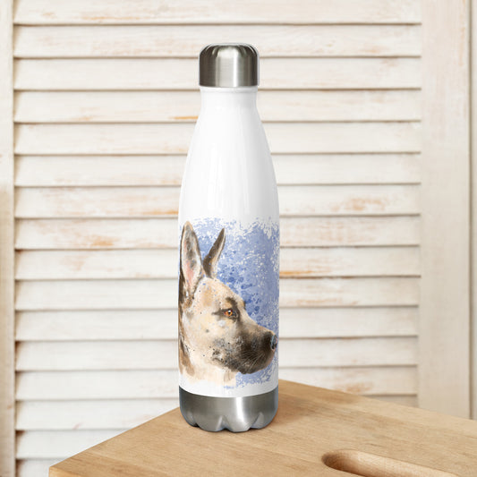 Alert German Shepherd Stainless Steel Water Bottle