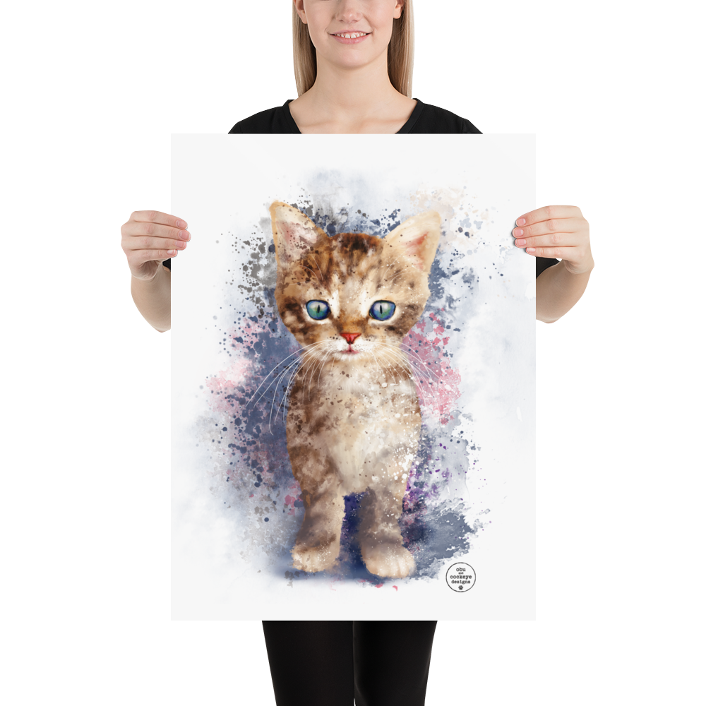 Pensive Kitten Poster