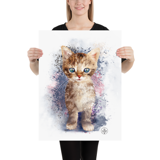 Pensive Kitten Poster