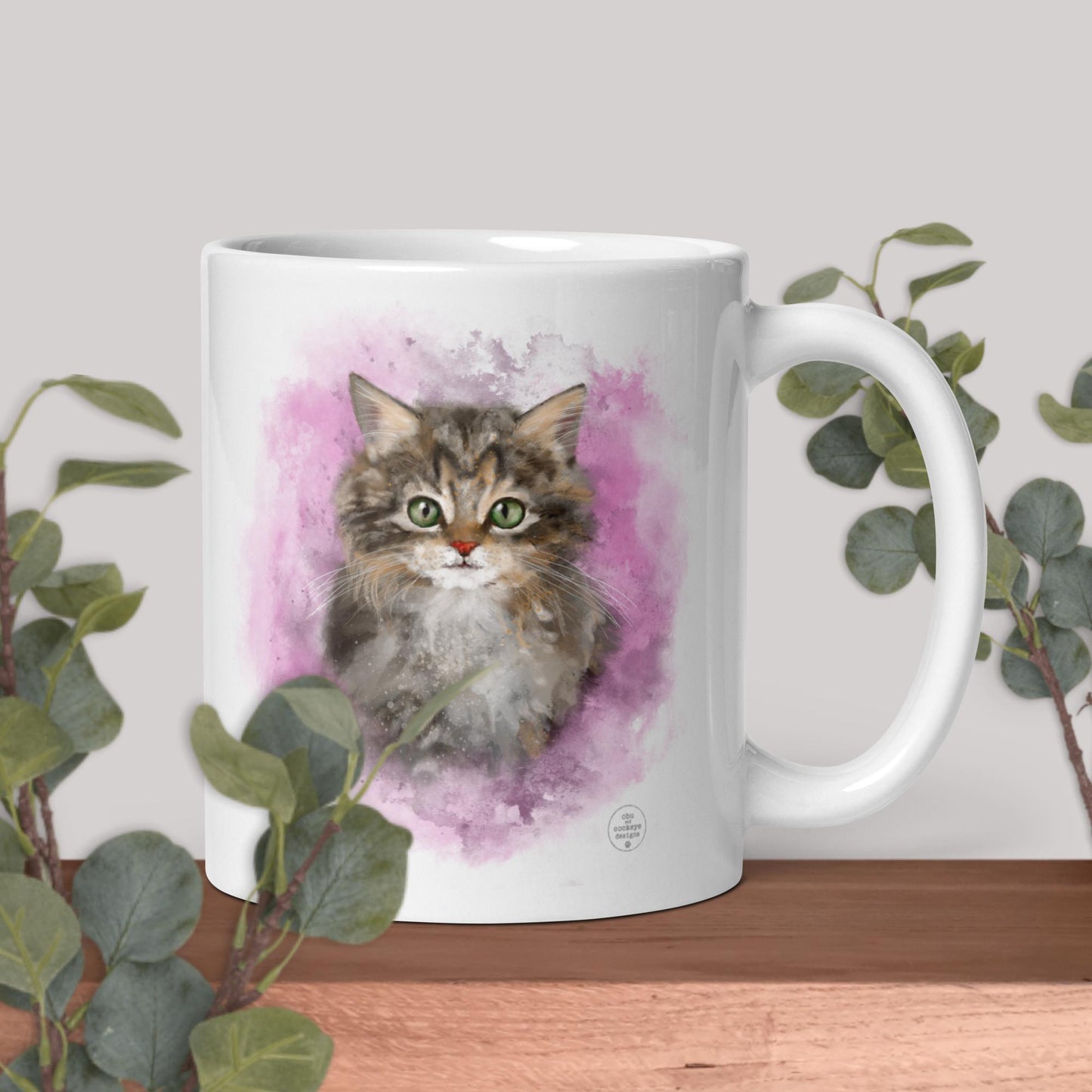 Fluffy Tabby Kitten Mug