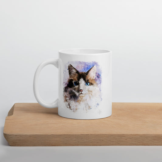 Old Blue Eyes Cat Mug